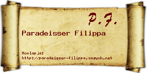 Paradeisser Filippa névjegykártya